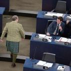 El eurodiputado escocés de UKIP acudió con el típico kilt a la sesión de apertura de esta legislatura, en julio de 2014.