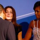 Con la entonces Primera Dama de Francia Carla Bruni en el 2009.