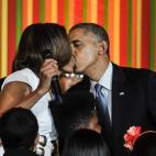 Obvio con su mujer, la Primera Dama, Michelle Obama.