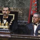 Gallardón junto al rey Felipe VI durante la apertura del Año Judicial en septiembre de 2014.