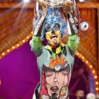 La joven se alzó como ganadora del concurso de maquillaje corporal del Carnaval de Las Palmas de Gran Canaria. El diseño era de Víctor Cabrera.