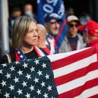 Una seguidora de Trump, decepcionada en Filadelfia, Pensilvania.