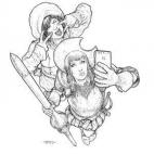 Selfie de Quijota y Sancha Panza.