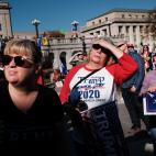 Una seguidora de Donald Trum, en Harrisburg, Pensilvania.