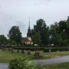 La iglesia y el cementerio de &Auml;lmhult.