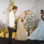McConaughey, Blanchett y Nyong'o, en la sala de prensa.