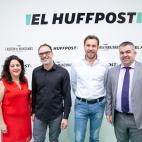 La directora de Comunicaci&oacute;n del PSOE, Maritcha Ru&iacute;z, el directo de 'El HuffPost', Guillermo Rodr&iacute;guez, el alcalde de Valladolid, Oscar Puente y el Secretario de Coordinaci&oacute;n Territorial del PSOE, Santos Cerd&aacute;n