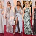 De izquierda a derecha: Felicity Jones, Anna Faris, Katie Cassidy, Chrissy Teigen, Naomi Watts, Laura Dern y Cheryl Hines.