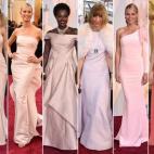 De izquierda a derecha: Kerry Washington, Zoe Saldana, Karolina Kurkova, Viola Davis, Anna Wintour, Gwyneth Paltrow, Anna Kendrick y Lara Spencer