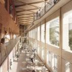 Vista interior del nuevo atrio de la fachada Sur.