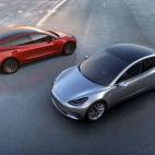 A Tesla Motors Model 3 electric cars are seen in this handout picture from Tesla Motors on March 31, 2016.