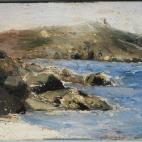 Picasso llamaba a este faro, la "torre de caramelo". A Coruña, c. 1895 Óleo sobre tabla 10,3 x 15,4 cm Donación Pablo Picasso, 1970 Museu Picasso, Barcelona MPB 110.136 Fotografía © Museu Picasso, Barcelona / Gasull