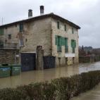 Desbordamiento del río Arga en Navarra