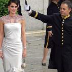 En Madrid, durante la cena de gala previa a la boda de los actuales reyes de España, Felipe VI y Letizia.