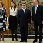 Junto con los reyes de España el 18 de octubre de 2008 en Madrid.