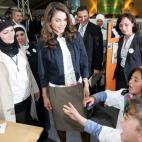 En el lanzamiento de la segunda fase de la iniciativa Madrasati (Mi escuela) en Amman, el 13 de abril de 2009.