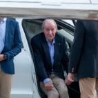 Juan Carlos I ha su llegada a Vigo.