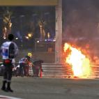 Terrible accidente de Grosjean en el Gran Premio de Bahrein