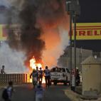 Terrible accidente de Grosjean en el Gran Premio de Bahrein