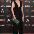 Vestida de Cristina Piña con bolso de Barada Luxury y joyas de Carrera y Carrera