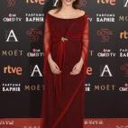 La directora, nominada por La novia, vestida de Ulises Mérida y con joyas de Carrera y Carrera