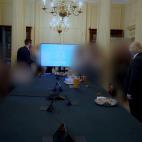 A view shows cabinet room in 10 Downing Street during British Prime Minister Boris Johnson's birthday, in London, Britain June 19, 2020 in this picture obtained from civil servant Sue Gray's report published on May 25, 2022. Sue Gray Report /...