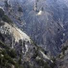 Vista aerea del lugar del accidente