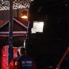 El camión tras el atropello múltiple