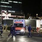 Las inmediaciones del mercadillo tras el atropello