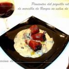 Se sirve con salsa de setas. Éstos son los pasos para prepararlos.