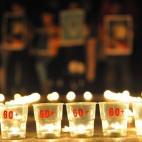 Los escolares del centro elemental de Linan, en China, también se han sumado a la vigilia.