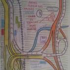 Aquí Álvaro recomienda el camino más rápido que se puede coger entre la autovía de acceso a Puerto Real y entre la A-4, cuyo límite también nos señala, de 100 km/h