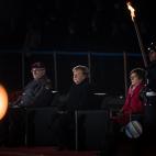 Momento de la parada en su honor