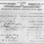 Carnet de miembro de la Asociaci&oacute;n Internacional de Trabajadores (1860), firmado por Karl Marx como secretario en Alemania.