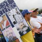 2010: Protesta contra el entonces presidente de EEUU, Barack Obama, ante el Capitolio. Al dem&oacute;crata se le comprara con Marx y se le llama 'Im&aacute;n Obama'.