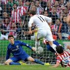 Real Madrid's Gareth Bale goes wide with a shot on goal