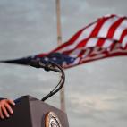 El presidente de EEUU, Donald Trump, en un mitin en Jacksonville.