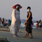 Nuevas formas de ir a la playa, en Ogunquit, Maine (EEUU).