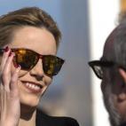 Los productores de Los héroes del mal, Álex de la Iglesia y Carolina Bang, presentando la cinta en la sección oficial del festival.