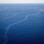 Mancha de combustible localizada hoy en la costa de Gran Canaria entre La Aldea y Mogán.