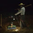 Serie titulada Retratos solares en Myanmar