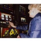 Una señora en un casino de Las Vegas