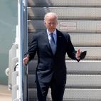 Biden aterriza en Torrej&oacute;n de Ardoz (Madrid).