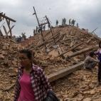 Los edificios han quedado reducidos a escombros, absolutamente destrozados.