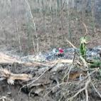 Operarios de emergencias trabajan sobre la zona