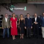 De izquierda a derecha: Daniel Ventura, director de El HuffPost; Alejandro Elortegui, director de nuevos proyectos de Prisa Media; Pilar Alegría, ministra de Educación; Yolanda Díaz, vicepresidenta segunda del Gobierno; Féliz Bolaños, minis...