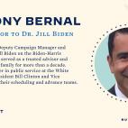 Anthony Bernal. Arizona, 1968. Asesor principal de Joe Biden.