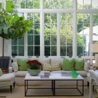 La sala favorita de los Biden era el solario, fotografiado aquí en 2016.