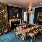 El comedor, decorado en Navidad el 20 de noviembre de 2020.