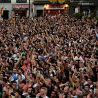 Masiva participaci&oacute;n en la plaza Zerolo.